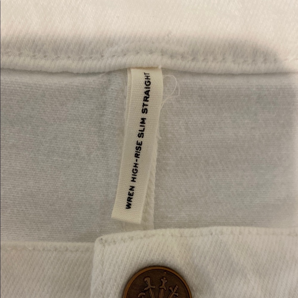 Rag & Bone White Straight Leg Jeans - Picture 6 of 9